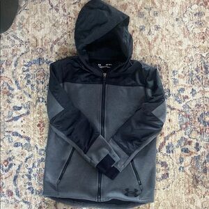 Under Armour Black and Gray Performance Jacket with Full-Length Zipper